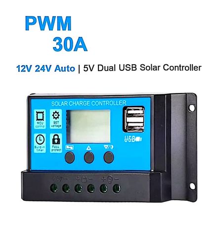 Контролер заряду акумуляторів від сонячних панелей PWM PU1024 30A