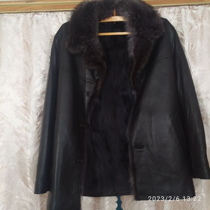 Нова шкіряна дублянка мужская