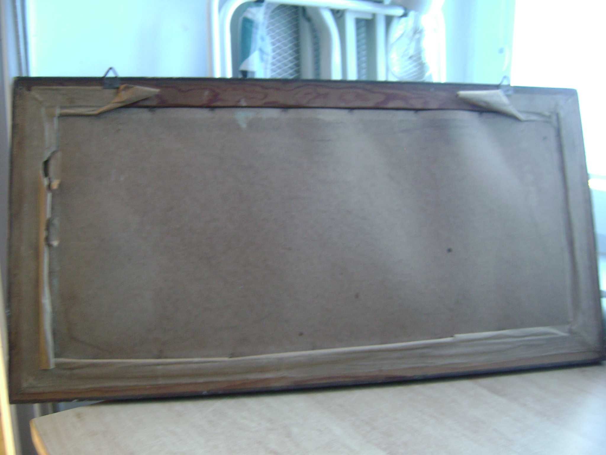Starocie z PRL Myślistwo Oleodruk przedwojenny? 79cm x40 cm do rozpozn