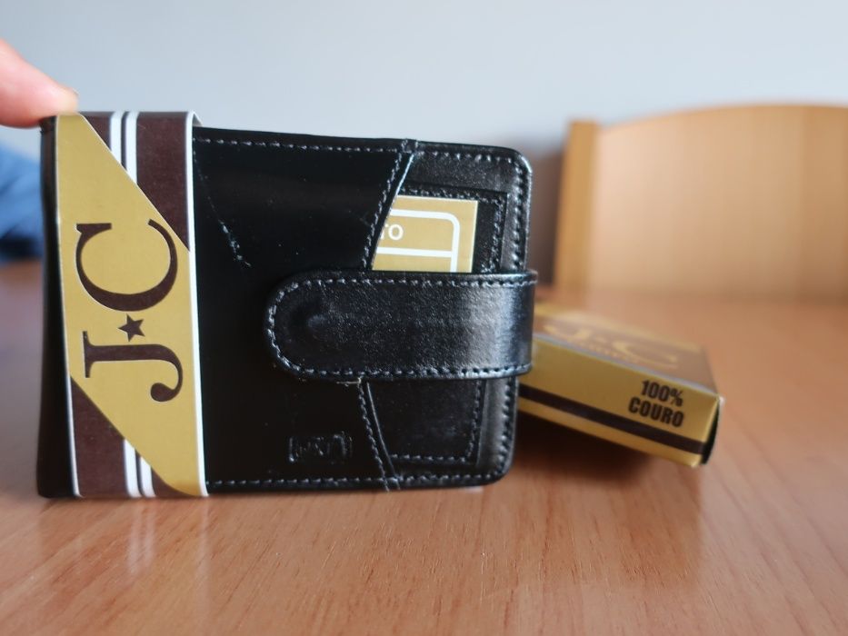 * * * NOVA Carteira Porta Documentos Masculina de Couro  * * *