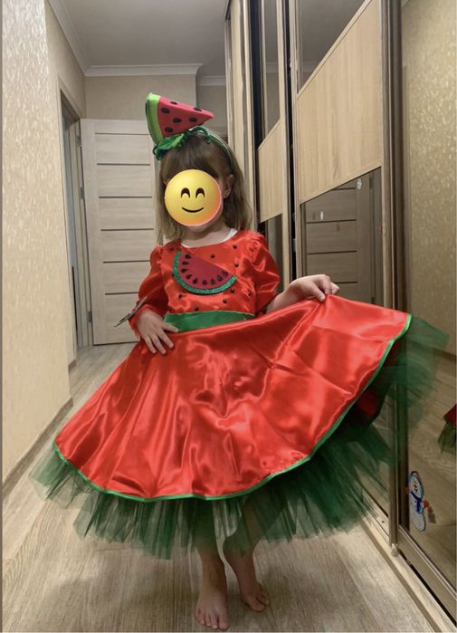 Платье арбуз