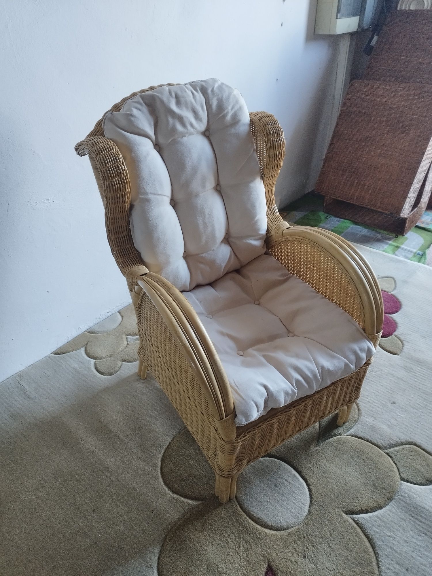 fotel rattanowy tarasowy salonowy Tron Vintage