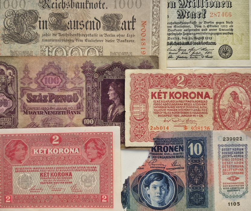 Набір банкнот світу 1910 - 1930 років  6 бон