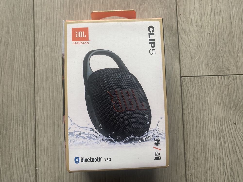 Oryginalny Przenośny Głośnik Bluetooth JBL Clip 5 Czarny