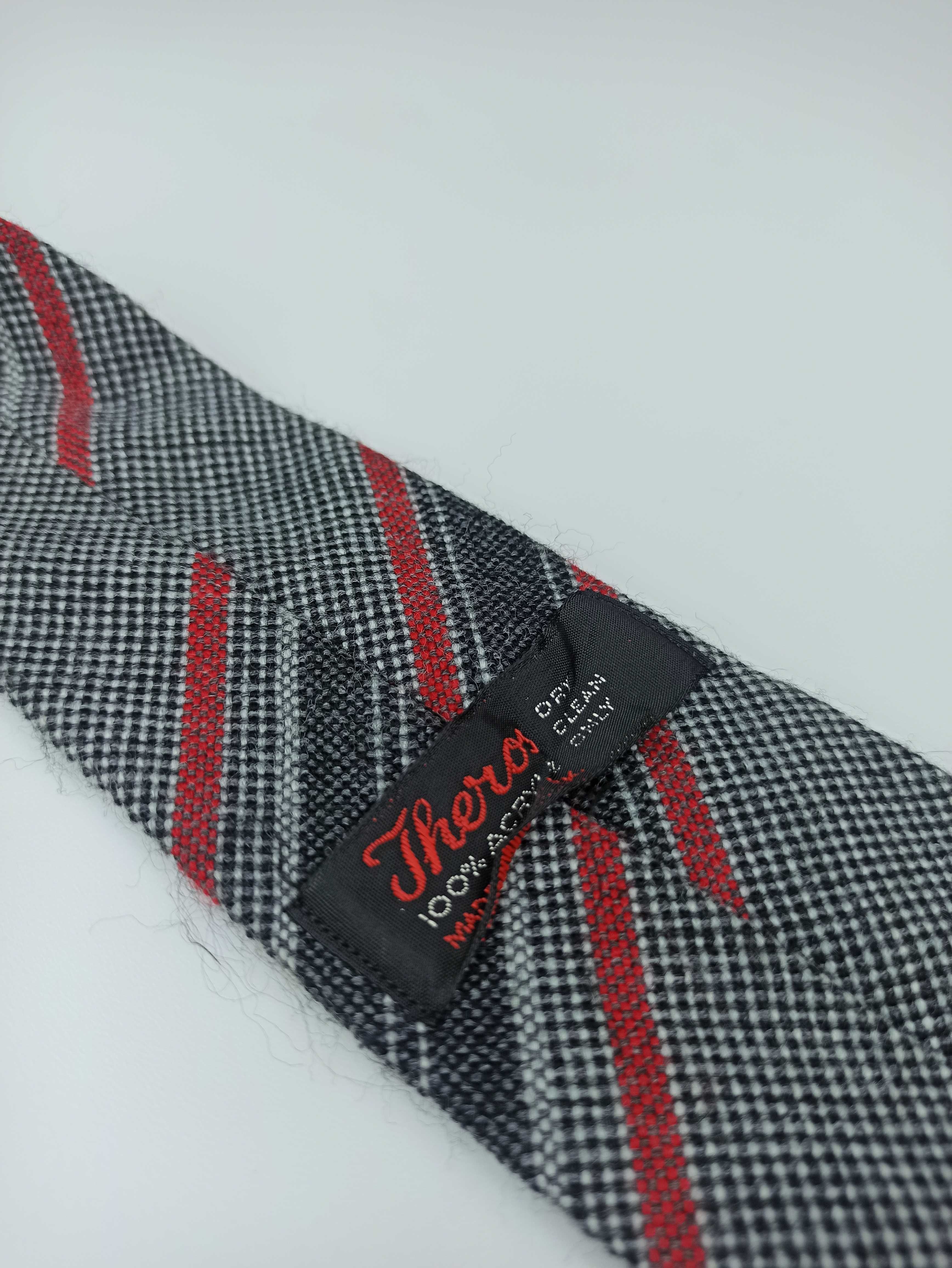 Theros akrylowy krawat w paski wa76