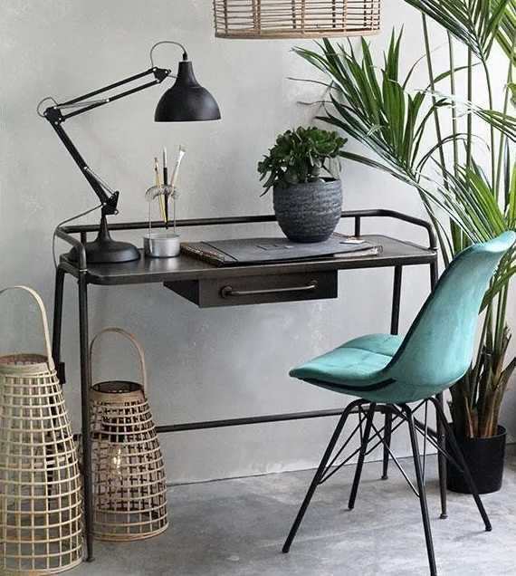 Consola Industrial em Metal com Gaveta – Estilo Moderno e Minimalista