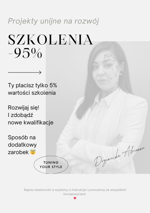 Kurs szkolenie z dofinansowaniem 95% przedluzanie wlosow rzes pmu