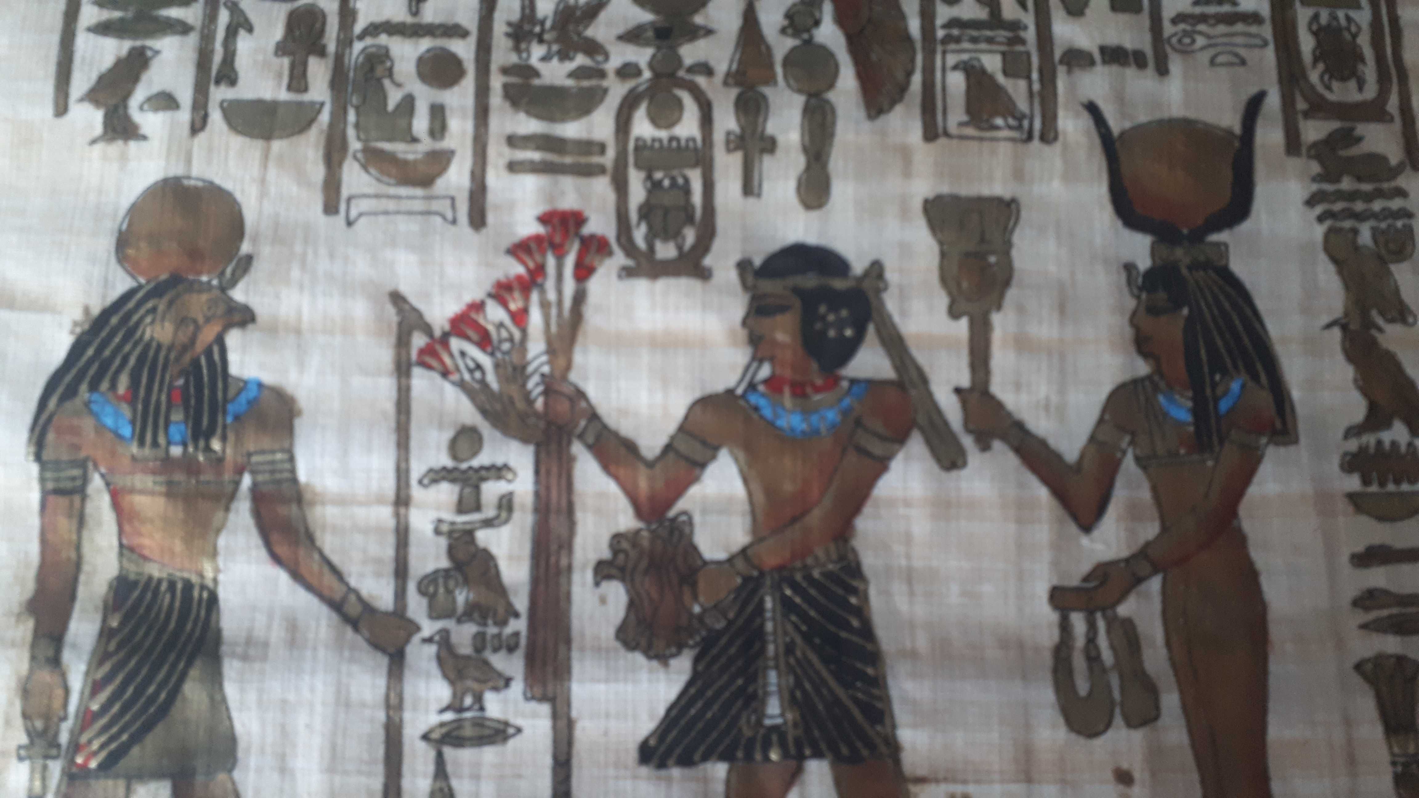 Egipski papirus w oprawie