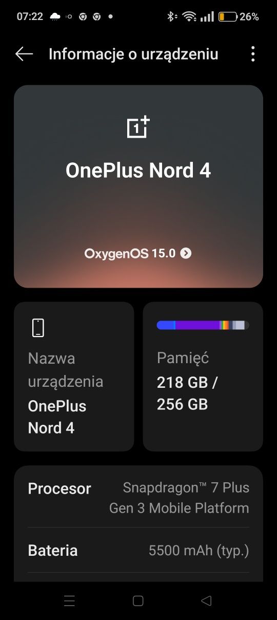 Oneplus Nord 4. 12/256