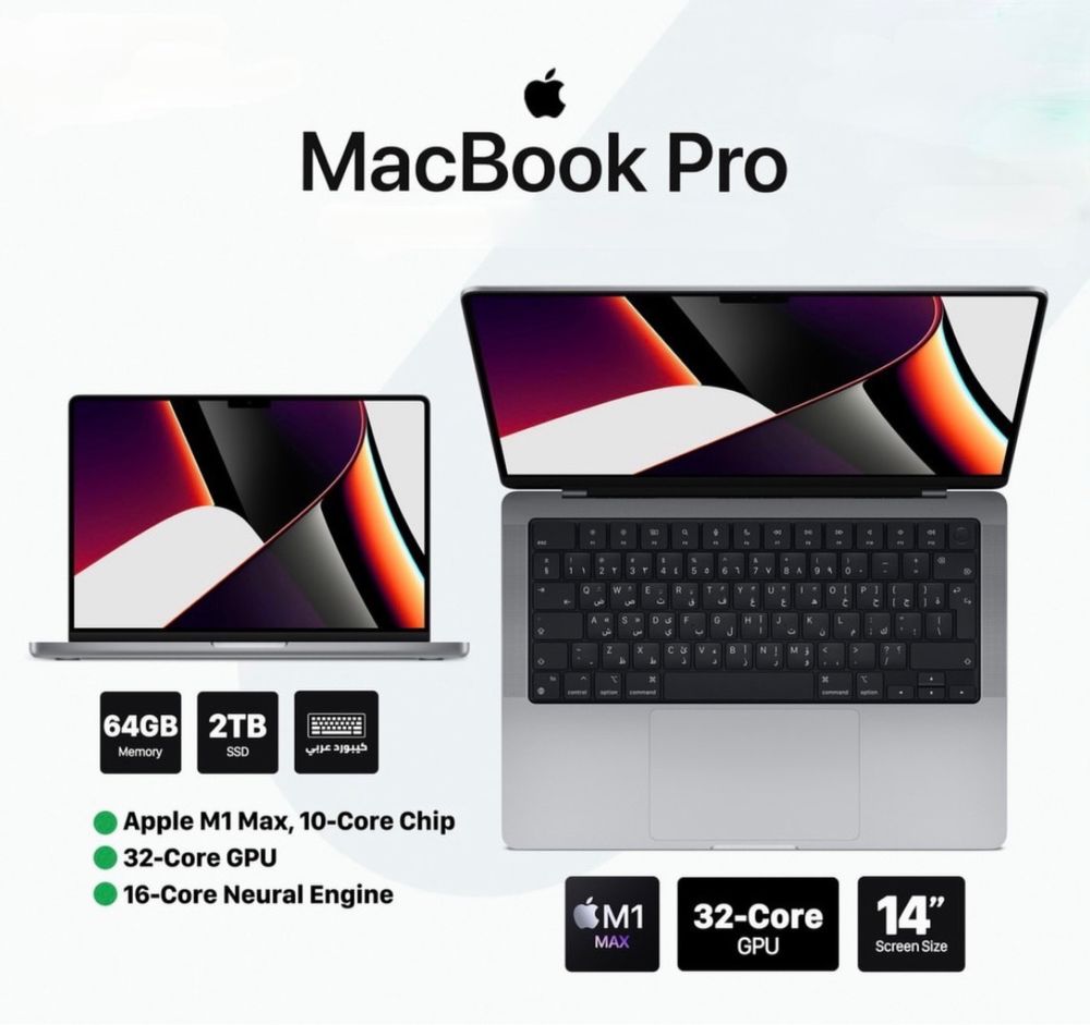 MacBook PRO 14" M1 MAX 64GB/2TB |  64GB/4TB | 64GB/8GB