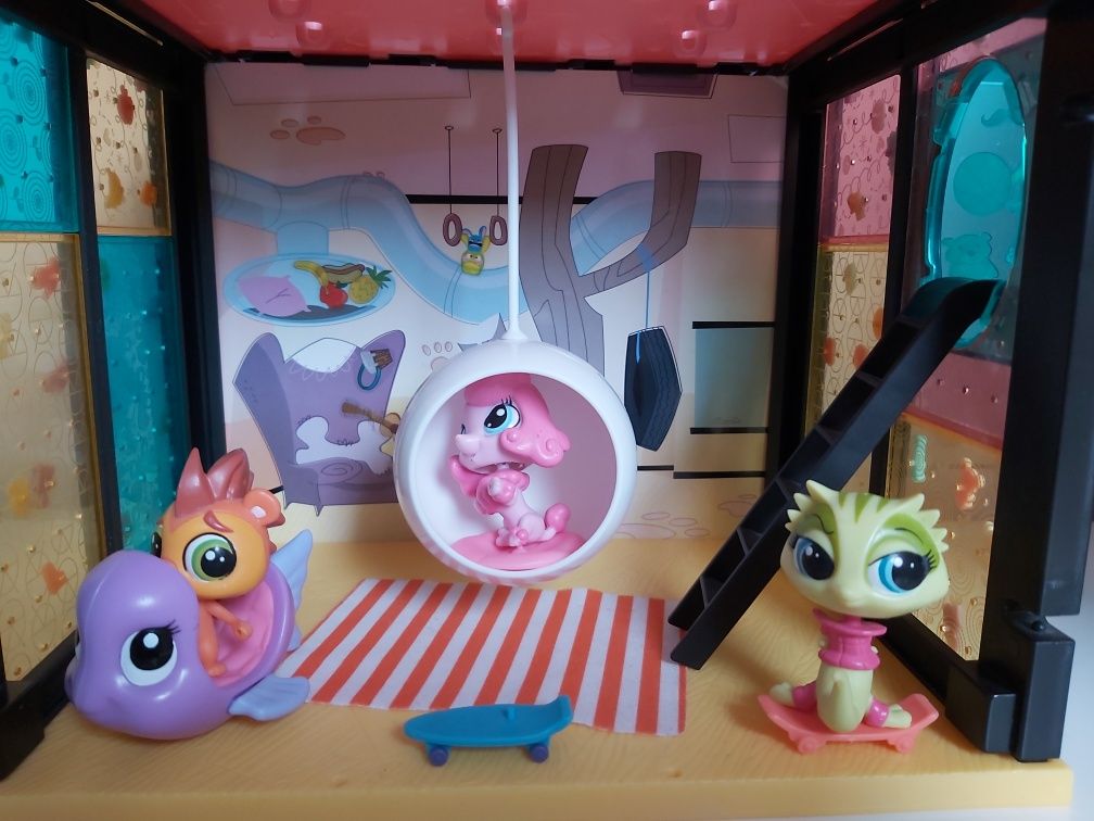 LPS Littest Pet Shop Hasbro duży domek huśtawka zjeżdżalnia