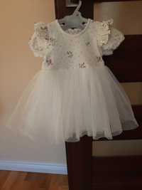Sukienka i dodatki na chrzest Komplet :)