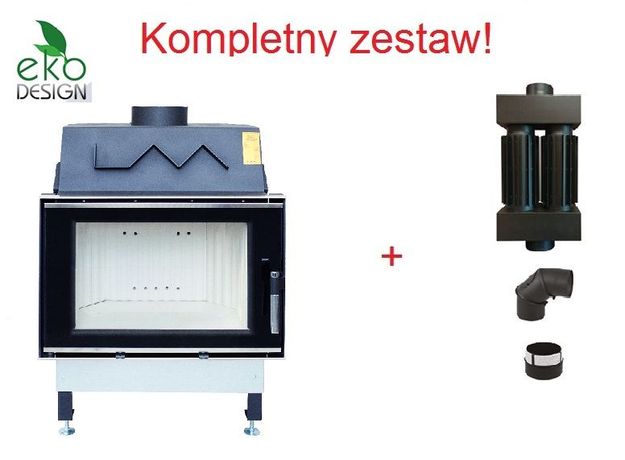 Wkład kominkowy LAVA Lumina 12 CERAMIC + ZESTAW Wymiennik Ciepła!