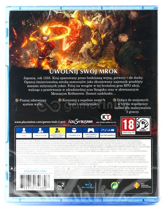 NiOh 2 PL (PS4) Gra nowa w folii