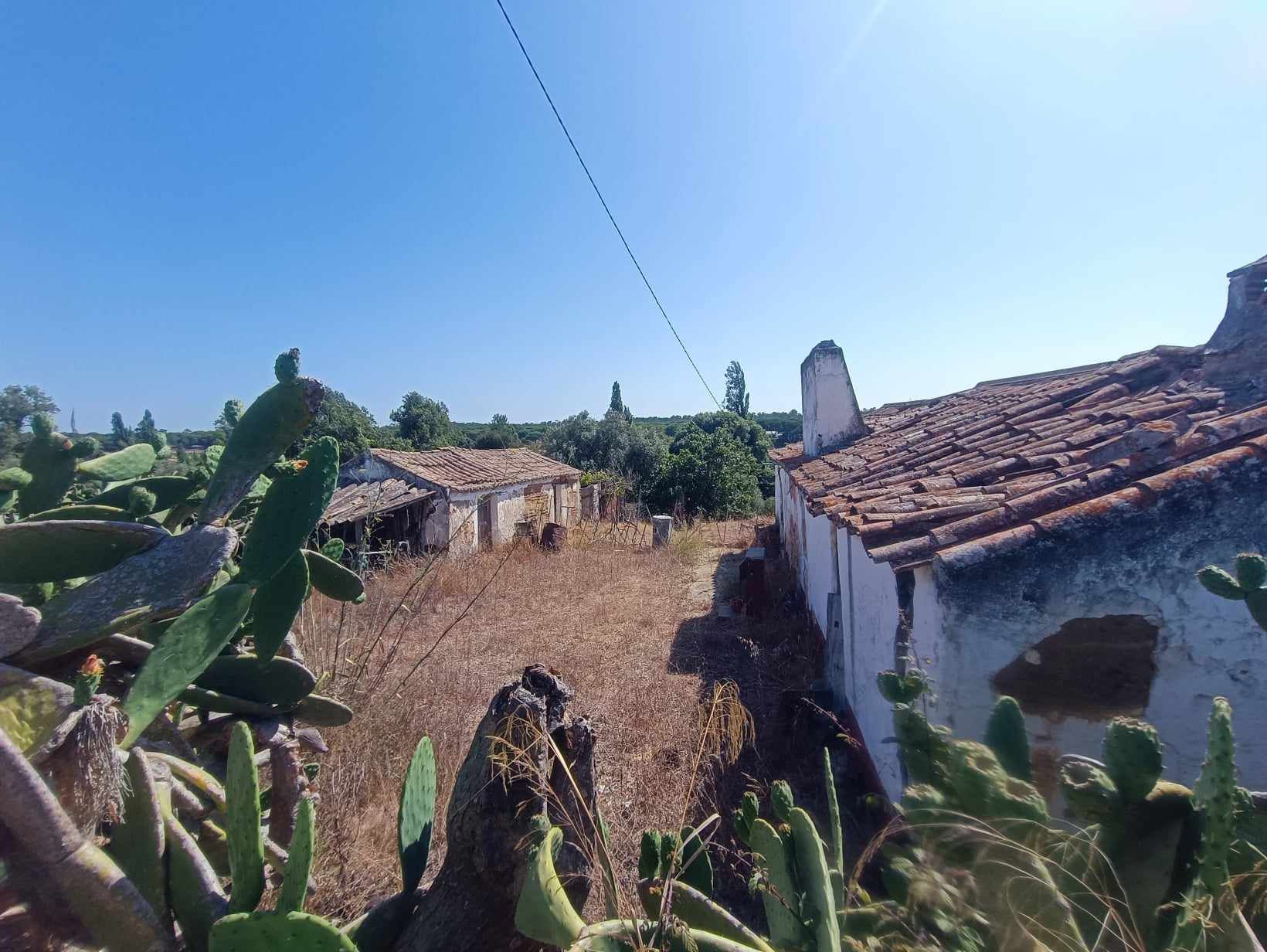 Terreno com 2 casas em Ruína