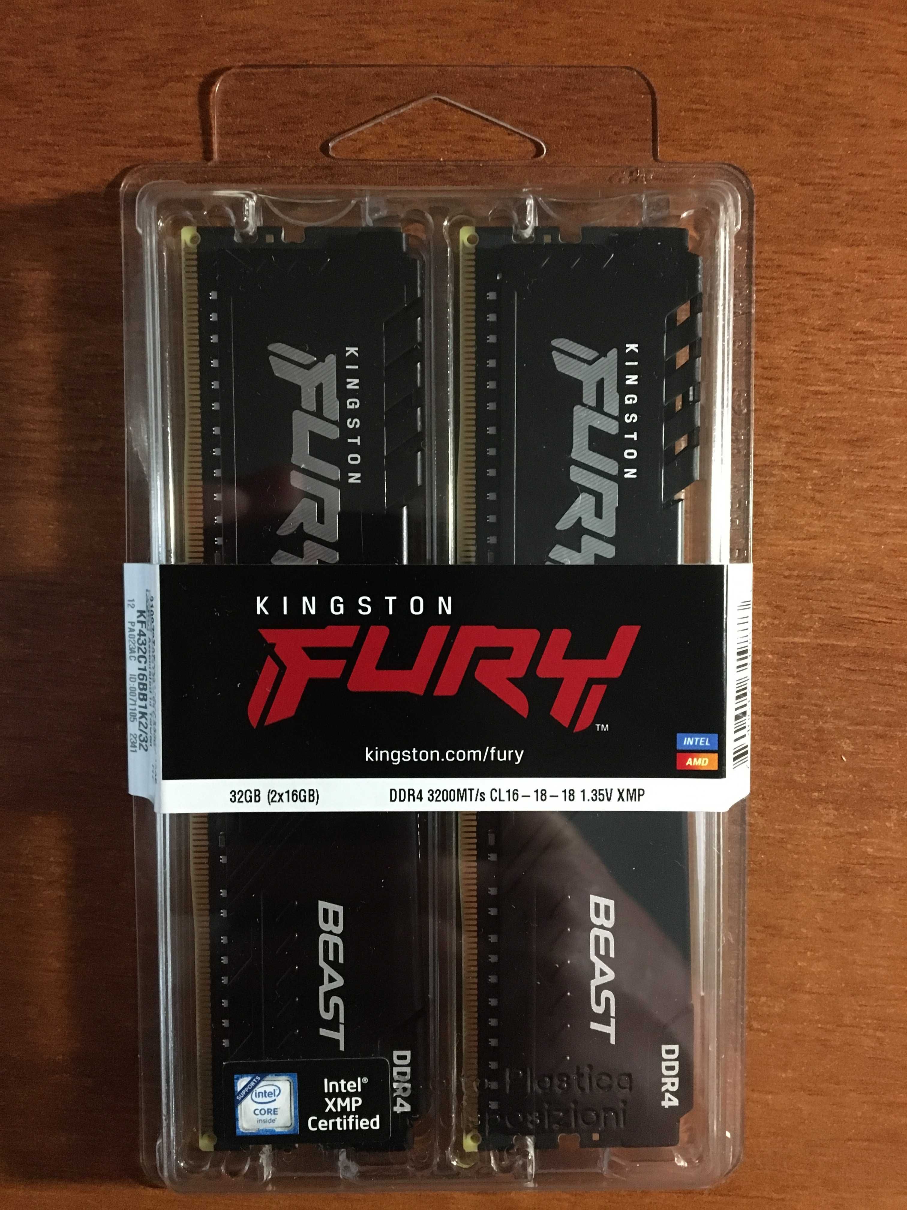 Новый Модуль памяти для ПК Kingston DDR4 2x16Gb (KF432C16BB1K2/32)