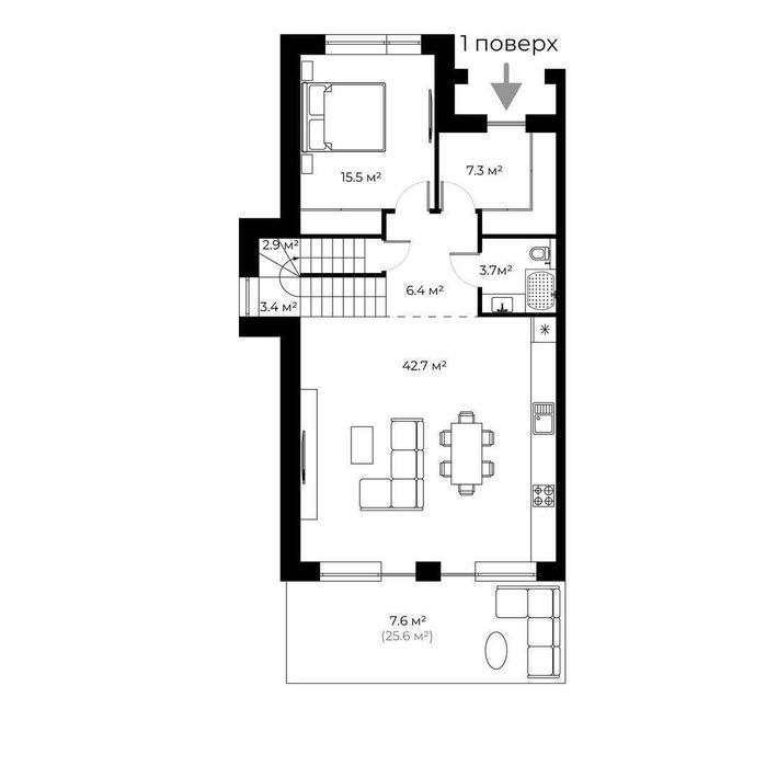 Таунхаус 166.5 м² з ділянкою у ТХ “СЛОВ’ЯНСЬКІ”, Минай - SL 8