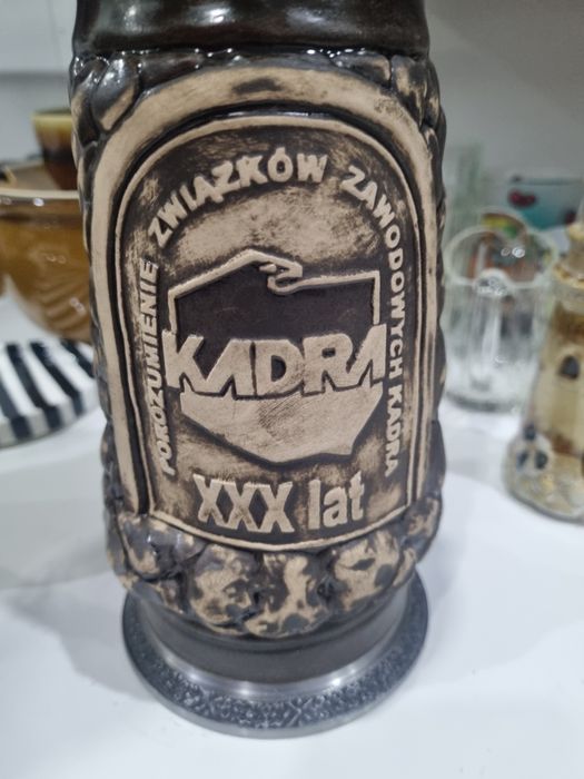 Kufel ceramika cyna 30lat karczma Górnicza kadra 30-lecie 2019