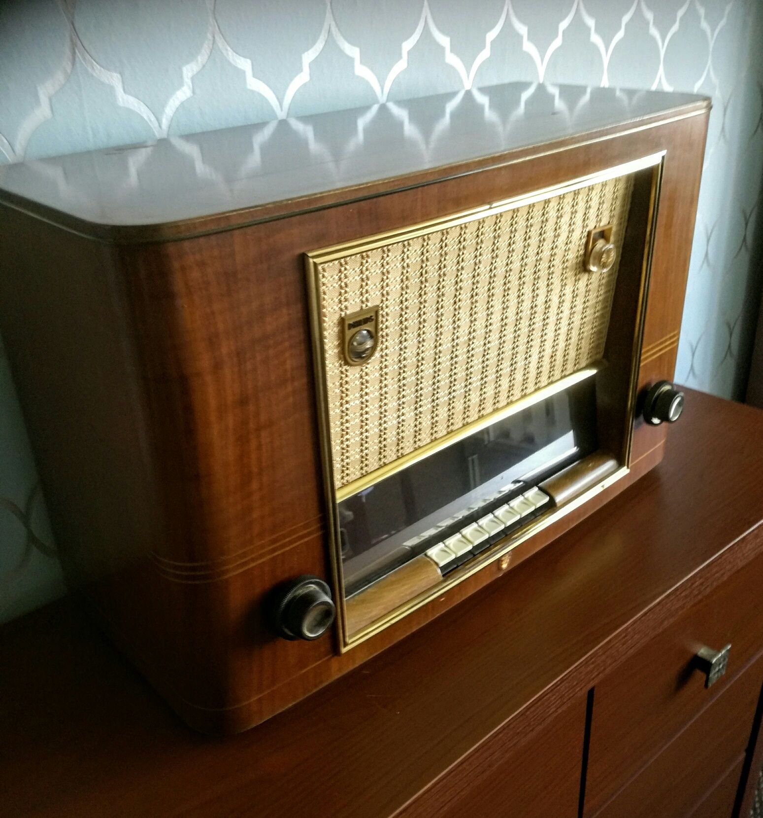 Lampowe radio Philips z 1954r-sprawne