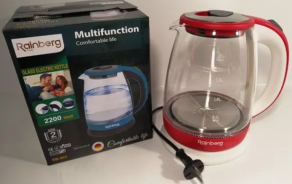 Електрочайник з підсвіткою Rainberg 2200Вт
