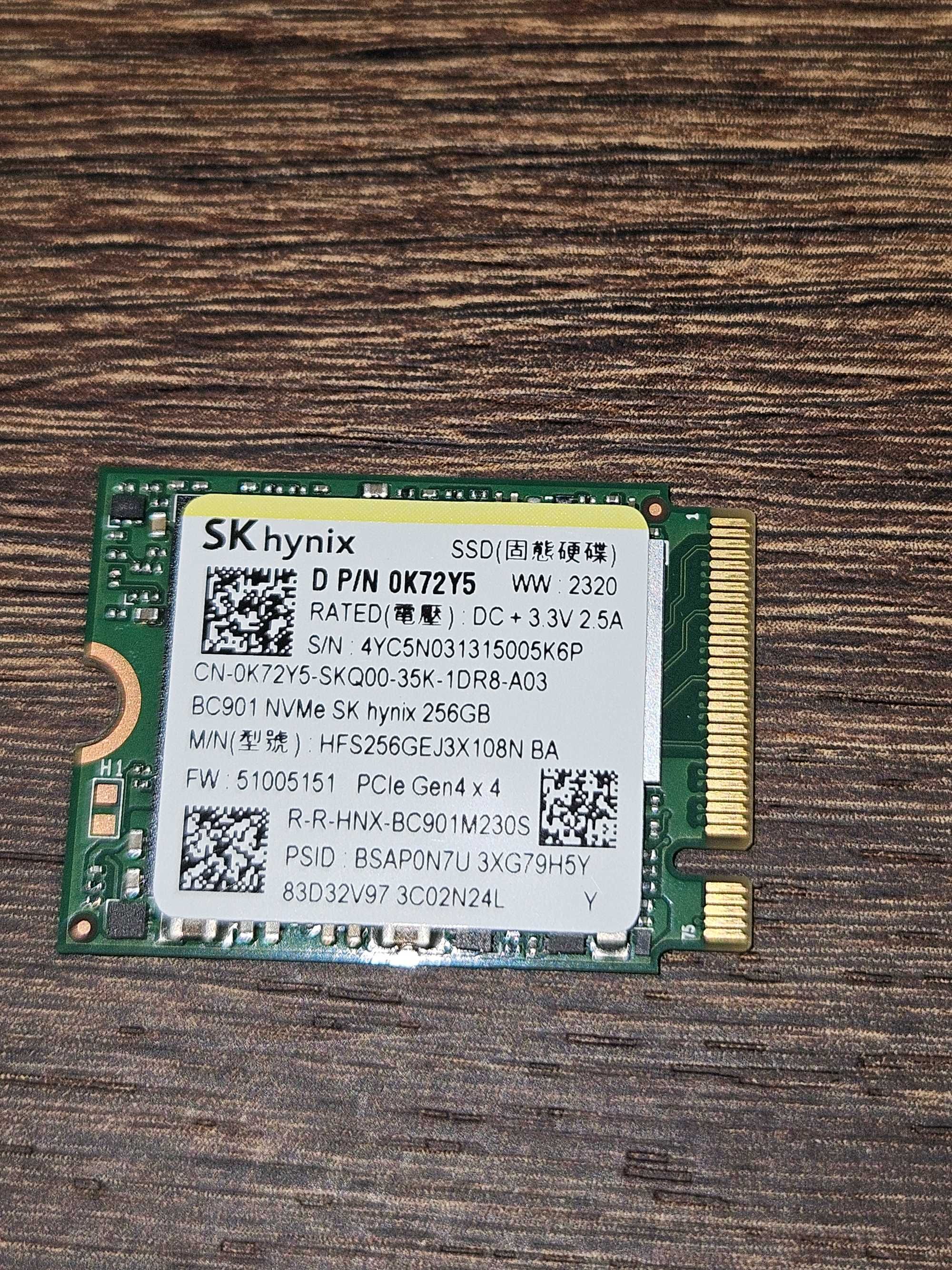 dysk SSD SK Hynix 256GB | M.2 2230 PCIe Gen4x4 NVMe | NOWY