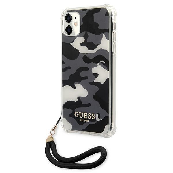 Etui Guess Camo Collection do iPhone 11, czarne