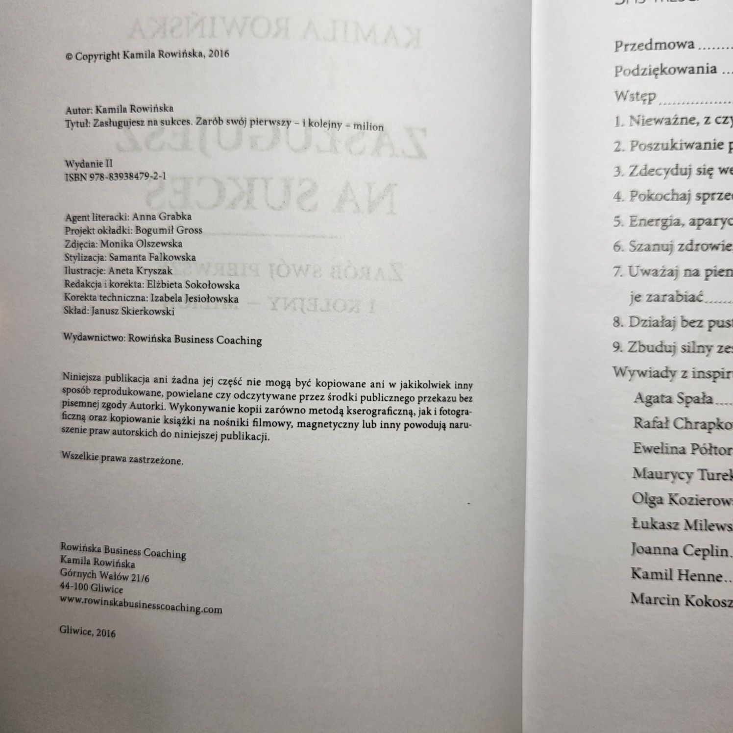 Zasługujesz na sukces, Kamila Rowińska