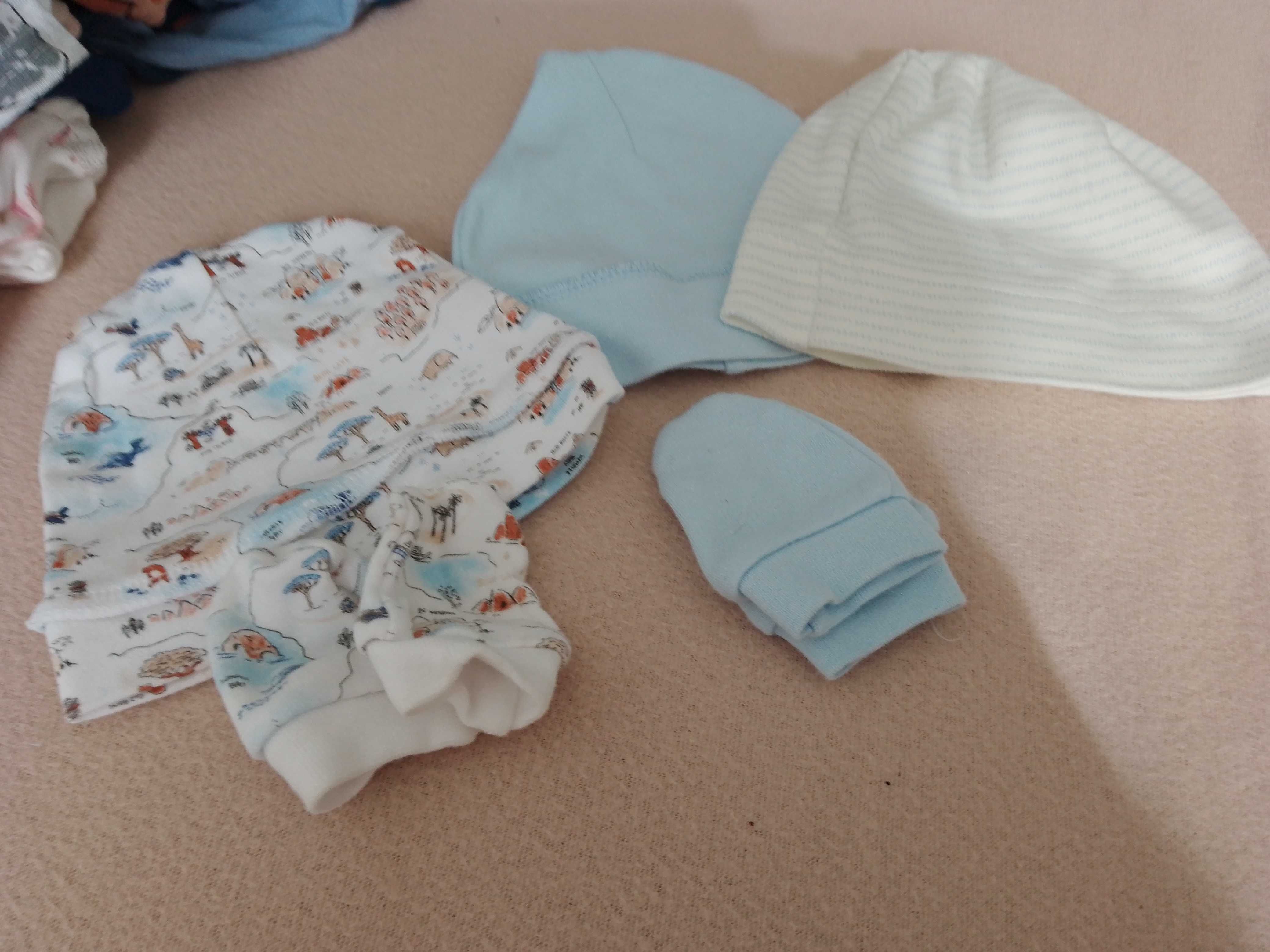 Paczka ubranek niemowlęcych dla chłopca+gratis śpiworek i pieluchy