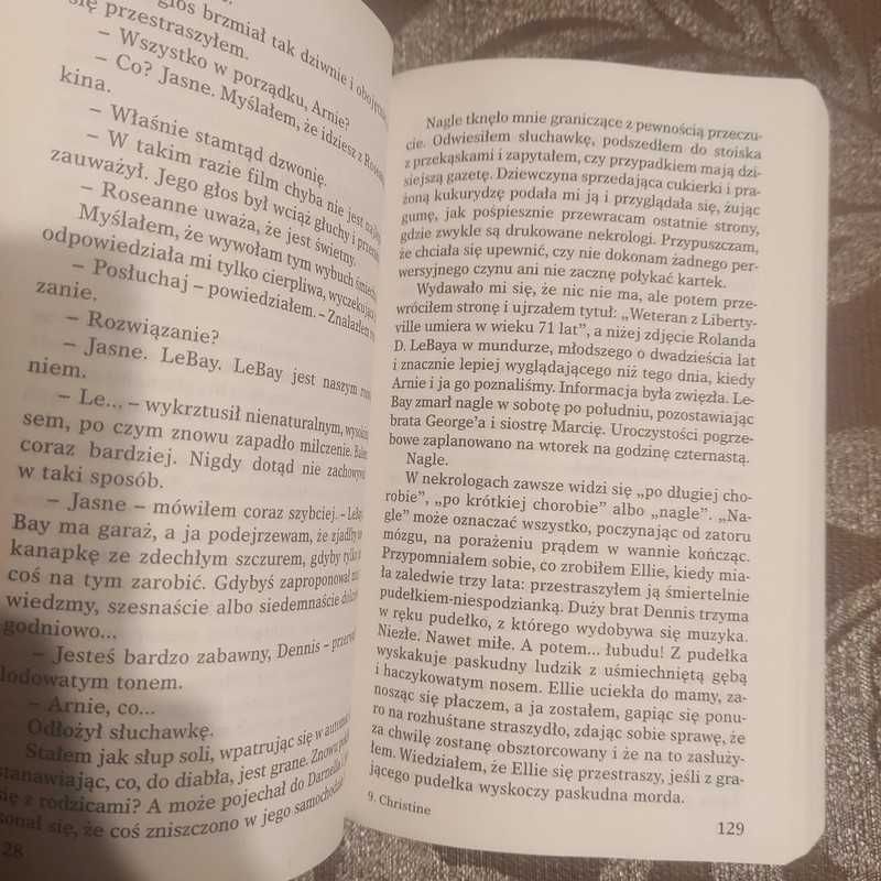 Stephen King Christine horror książka