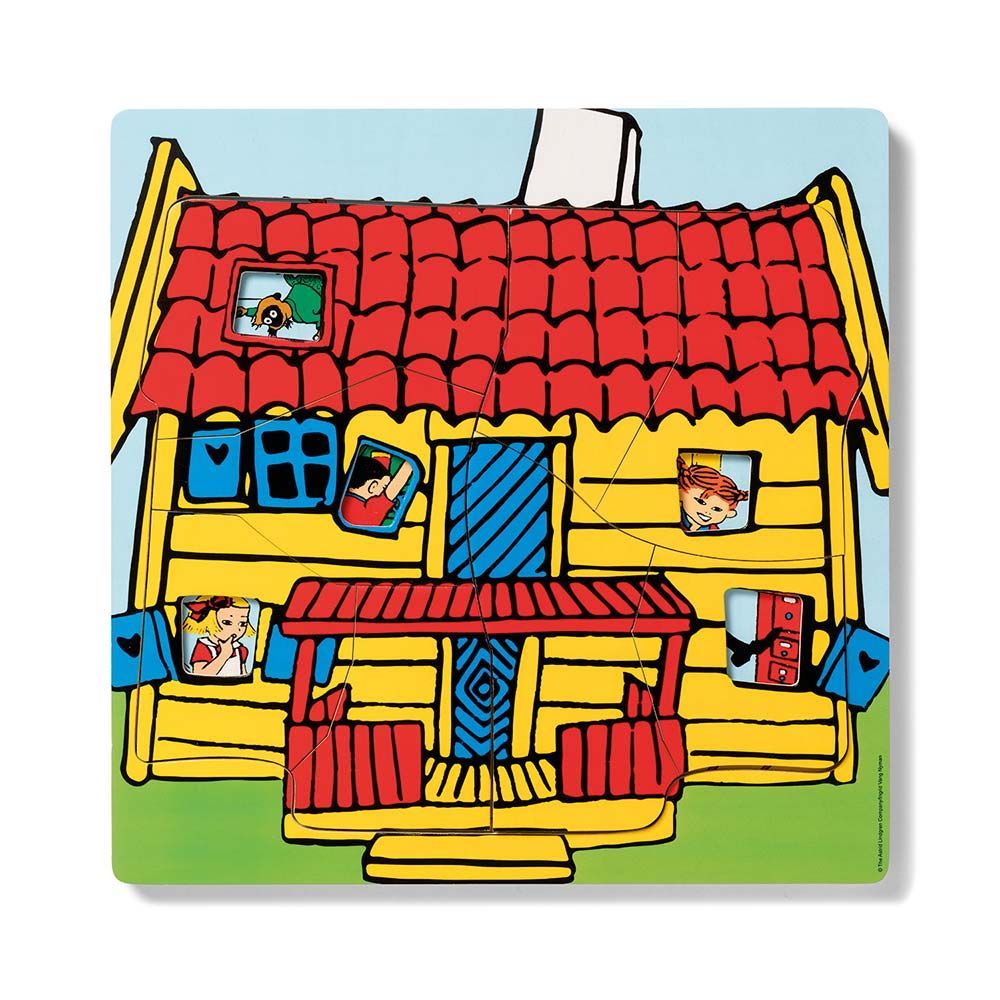 Drewniana układanka puzzle warstwowe Pippi Langstrumpf zabawka