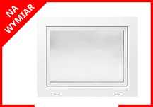Okno gospodarcze PCV STANDARD Białe 500 x 400 mm do piwnicy NA WYMIAR