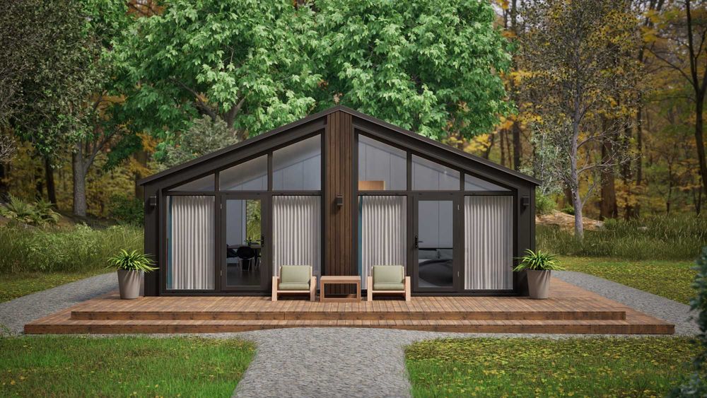 Dom na sprzedaż modułowy 70m2 , salon, aneks, 2 sypialnie, łazienka.