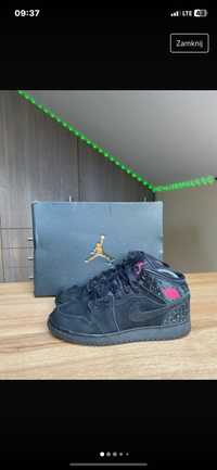 Buty Nike air Jordan 1 mid czarne rush pink