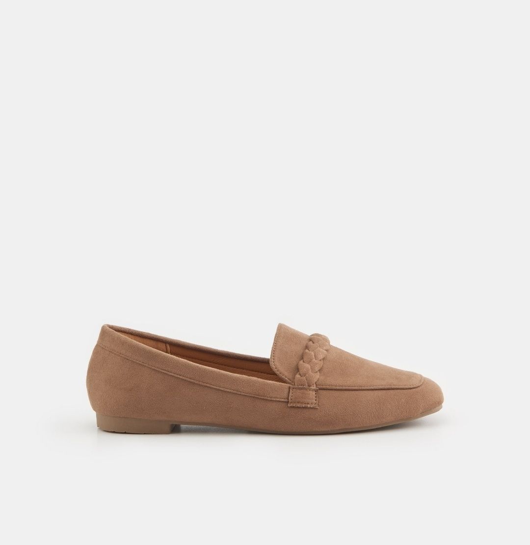 Nowe z metką brązowe rude mokasyny loafersy lordsy rozmiar 39 sinsay