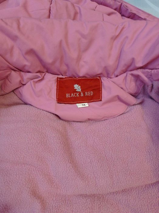 Пуховик стьобаний зимовий новий куртка пальто Black and Red