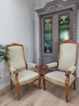 Dwa fotele rozkładane  biedermeier 333/2023