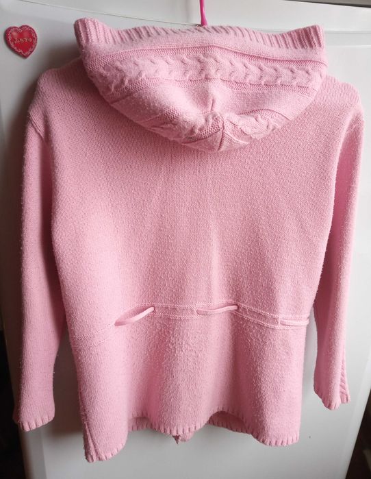 КОФТА *Barbie*/ КАРДИГАН / с капюшоном трикотажная / 8-10 лет+-
