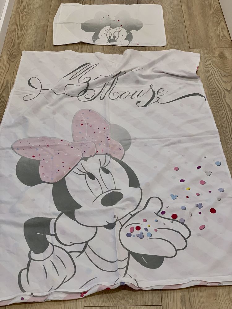 Pościel bawełniana Disney MYSZKA MINNIE MOUSE 100x135 (40x60)