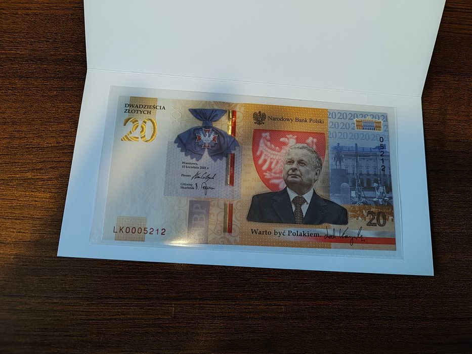Banknot 20 zł Lech Kaczyński 2021