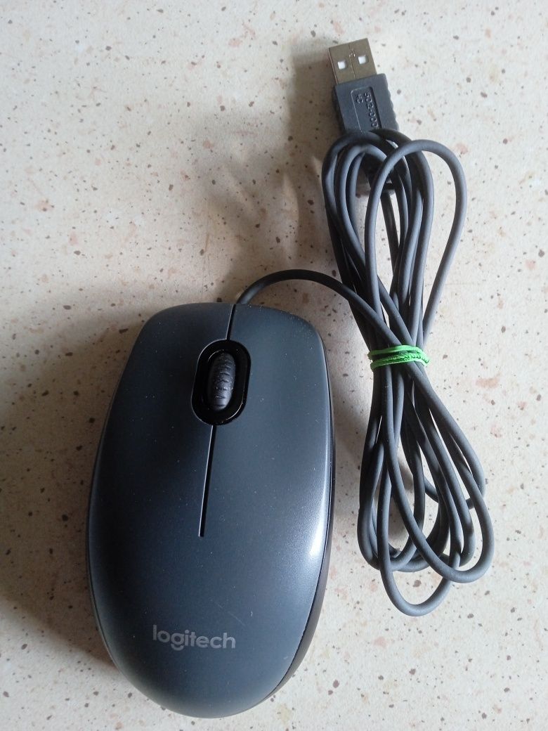 Dwie Markowe Myszki Przewodowe Logitech M90.