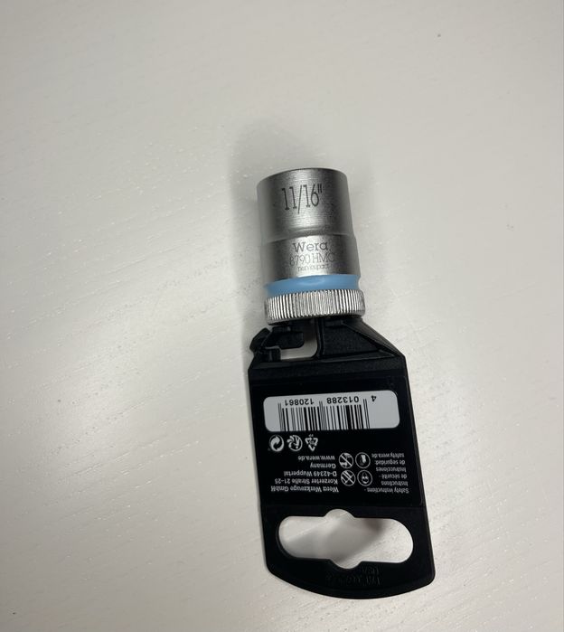 WERA Klucz nasadowy (nasadka) krótka 1/2" ZYKLOP rozmiar 11/16"