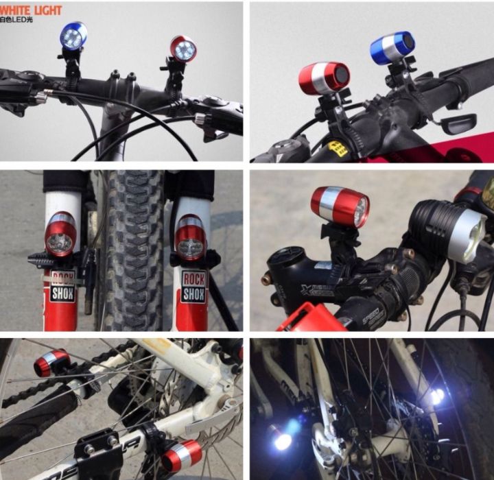 Мини фонарь на вилку велосипеда 6 LED с креплением фара велофара стоп