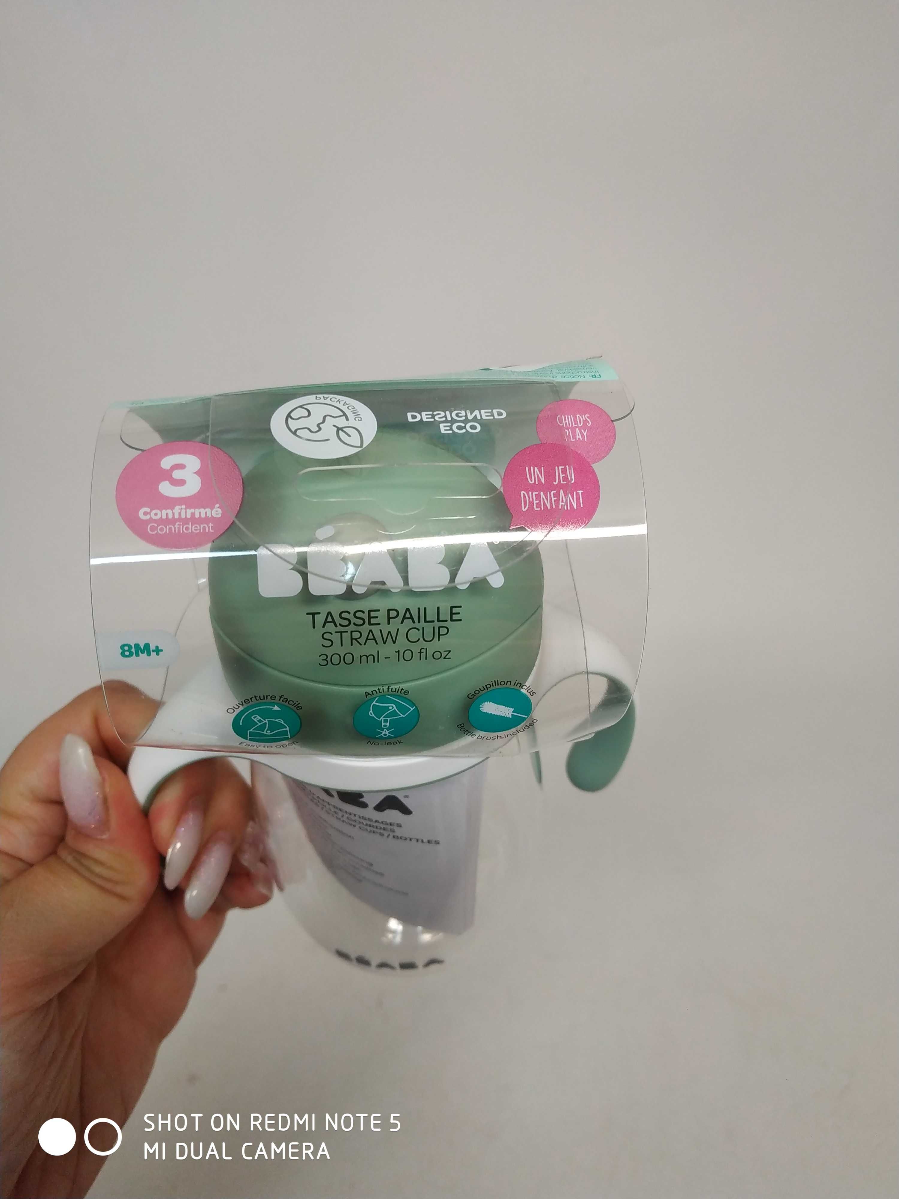 Butelka/kubek niekapek + słomka 300 ml 8+ green Beaba