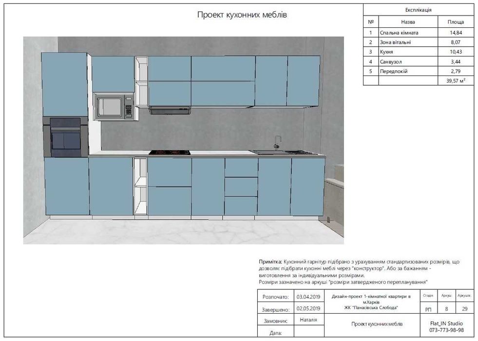 Розробка альбому технічних креслень (дизайн-проєкт ремонту квартири)