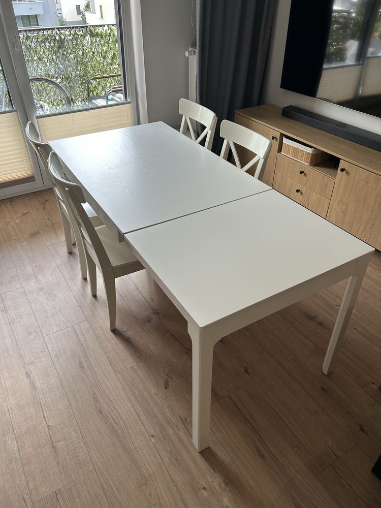 Zestaw Ikea - Stół Ekedalen 120/180x80 + 4 krzesła Ingolf