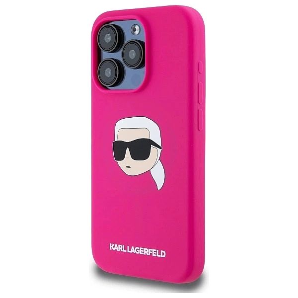 Etui Karl Lagerfeld Silicone Karl Head Print MagSafe na iPhone 15 Pro