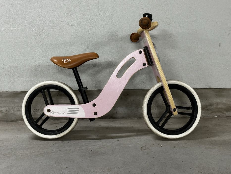 Rower biegowy różowy kinderkraft uniq, retro style