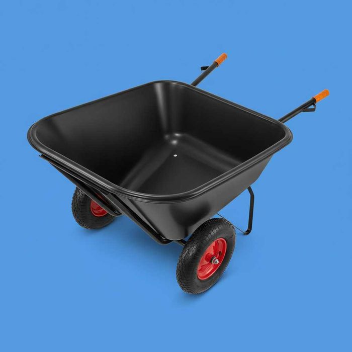 Taczka ogrodowa dwukołowa koleba wózek paszowy JAPONKA spawana 350L