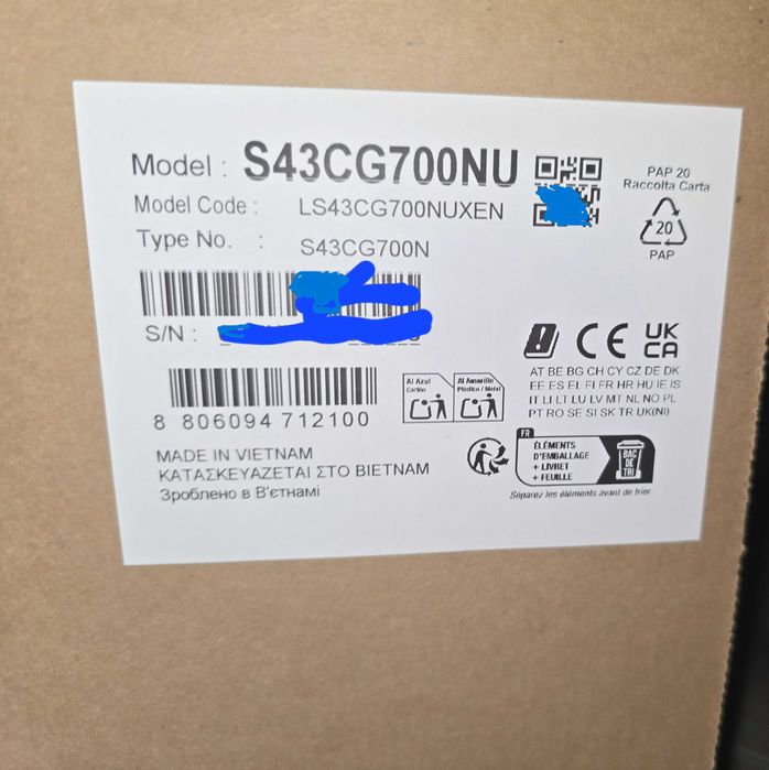 Monitor/TV Samsung Odyssey Neo G7 S43CG700NU 43" 4K 144Hz 1ms MINI-LED