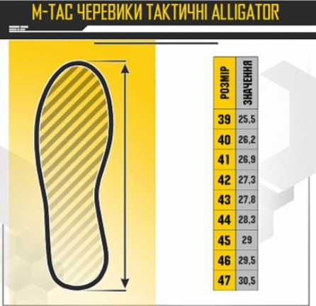 M-TAC черевики тактичні Alligator Black, Coyote, Brown, Olive.